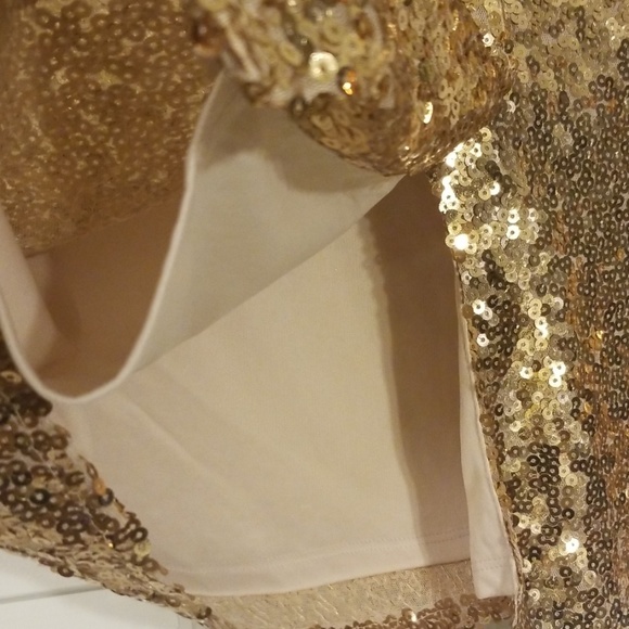 🍃🌺BUYONEGETONE $5 NWT Sequins Gol Skirt🌺🍃 - Picture 5 of 8